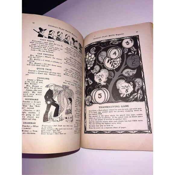 Children's Play Mate Vintage Magazine THANKSGIVING  November 1939 - Picture 7 of 12